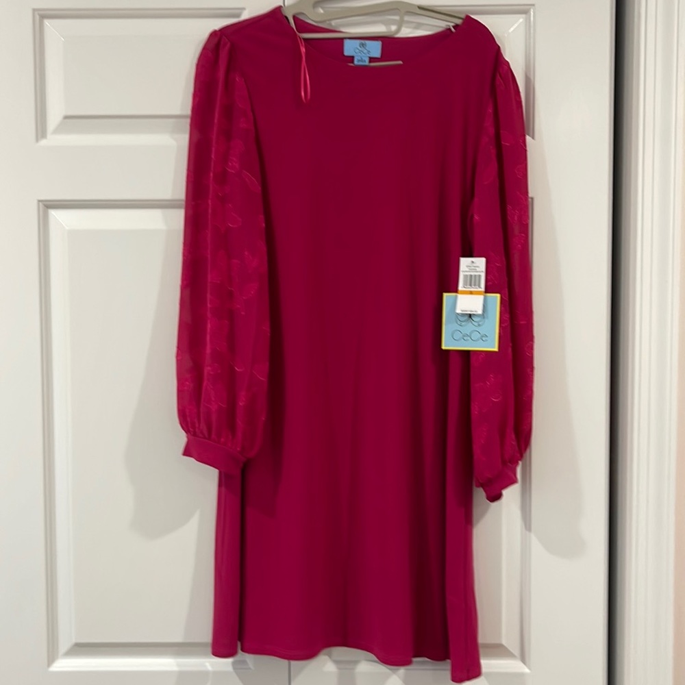 NWT Womens Small Nordstrom CeCe Fuchsia Pink Dress